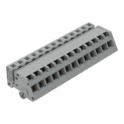 WAGO - Kabelsteckverbinder für Leiterplattensteckverbinder 1-Leiter Federleiste 731-513/008-000 CAGECLAMP 2,5mm²,gr − 25 Stück