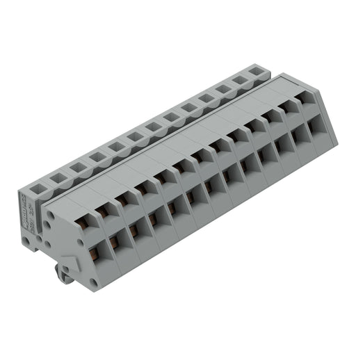 WAGO - Kabelsteckverbinder für Leiterplattensteckverbinder 1-Leiter Federleiste 731-513/008-000 CAGECLAMP 2,5mm²,gr − 25 Stück