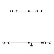 WAGO - Schutzleiter-Reihenklemme 4-Leiter-Doppelstockklemme 2002-2458 2,5mm²,grau − 50 Stück