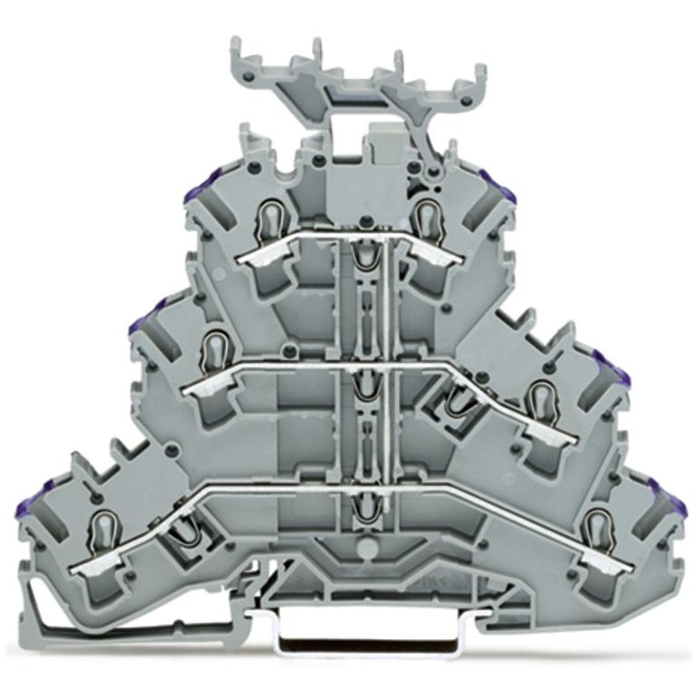 WAGO - Durchgangs-Reihenklemme Dreistockklemme 2002-3238 6-Leiter-Durchgang − 50 Stück