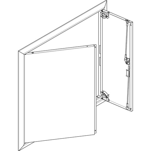 ABN - Tür/Bedientableau (Schaltschrank) Blendrahmen mit Volltüre GBRU34T f.Flachvert.,3x4reih