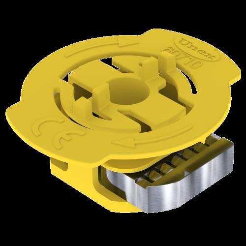 Unex - Gleitmutter mit Feder 60710-A4 gelb M8 V4A − 50 Stück