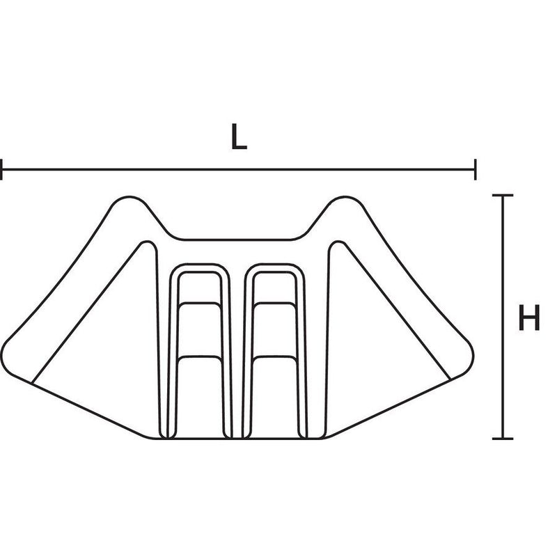 HellermannTyton - Befestigungssockel und -element für Kabelbinder 2-Wege-Abstandhalter S2HM25-PA66-BK schwarz − 500 Stück