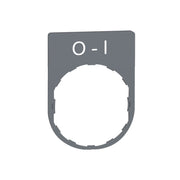 Schneider Electric - Tastenplatte für Befehls- und Meldegeräte Schildträger 30x40mm ZBYP2178C0 0-I 22mm grau − 10 Stück