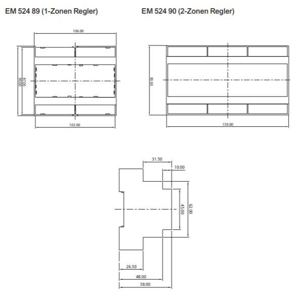 Eberle Controls - Zubehör/Ersatzteile für Heizbänder Steuergerät EM 524 89 DR für Eismelder