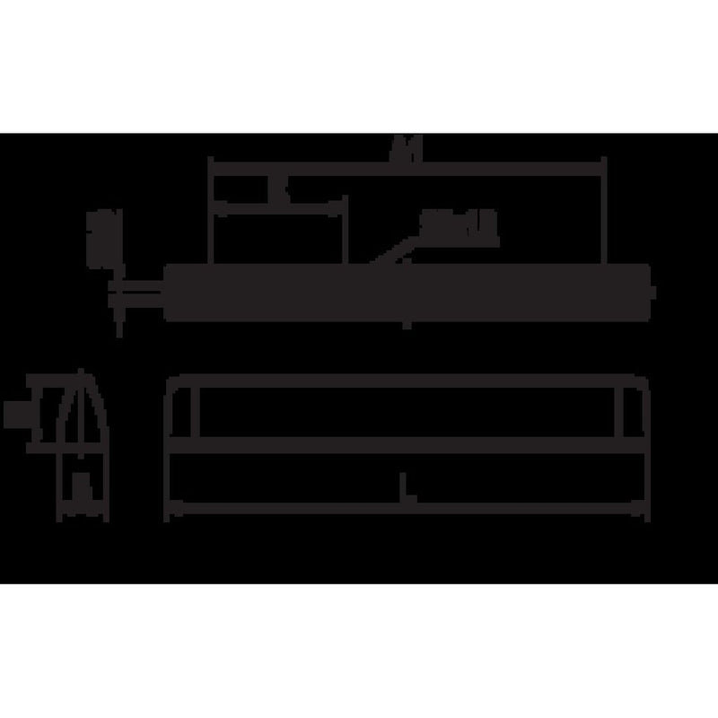 Ridi-Leuchten - Decken-/Wandleuchte Spiegelleuchte mit LEDTube SPN-SET #0450049/672 3000K R1X115/30ND