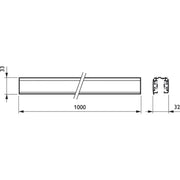 Philips Lighting - Stromschiene 3-Phasen-Stromschiene RCS750 3C L1000 WH
