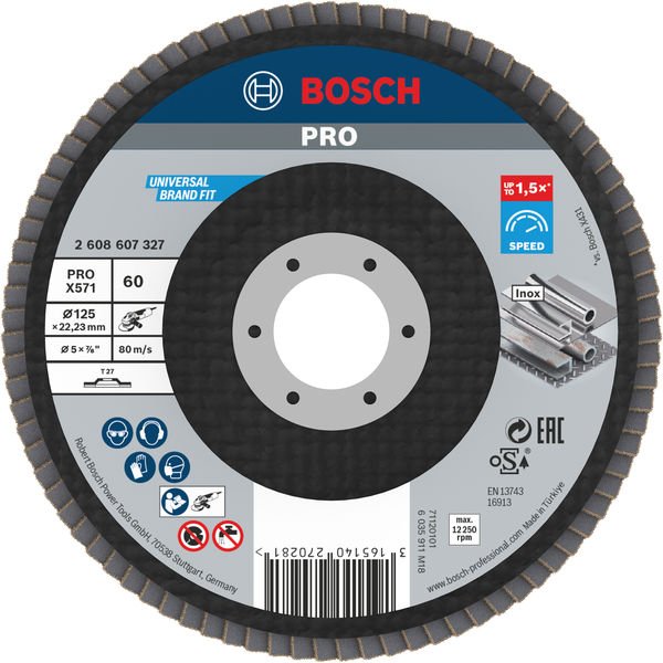 Bosch - Trenn-/Schleifscheibe PRO X571 2608607327 Fächerschleifscheibe