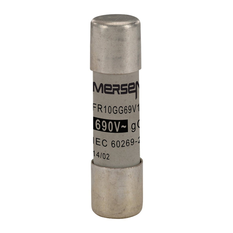 Mersen - Zylindrische Sicherung Sicherungseinsatz zyl. FR10GG69V1 10x38 gG 1A/690V − 10 Stück