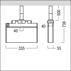 Zumtobel Group - Mechanisches Zubehör/Ersatzteile für Leuchten Pendelabhängung ECOSIGN C #22168744 API500