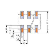 WAGO - Leiterplattenklemme SMD-Leiterplattenklemme 20861103700650900000 Drücker,1,5mm²,ws − 1890 Stück