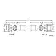 WAGO - Konfektioniertes Sensor-Aktor-Kabel Sensor-/Aktorleitung M12A 756-5401/040-010 Bu.,ax.,M12A-St.,ax. − 1 Stück