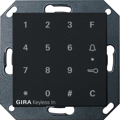 Gira - Bussystem-Zutrittskontrolleinrichtung Codetastatur 2605005 Keyless In sw