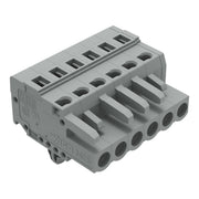WAGO - Kabelsteckverbinder für Leiterplattensteckverbinder 1-Leiter-Federleiste 231-106/008-000 CAGECLAMP,2,5 mm²,gr − 50 Stück