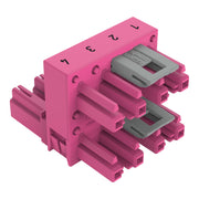 WAGO - Kompaktverteiler für steckbare Gebäudeinstallation h-Verteiler 4-polig 770-1683 Kod. B,pink − 50 Stück