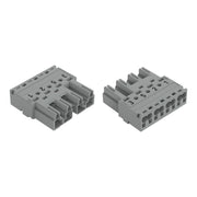 WAGO - Steckverbinder für steckbare Gebäudeinstallation Stecker 4-polig 770-254/081-000 Kod. B,grau − 50 Stück