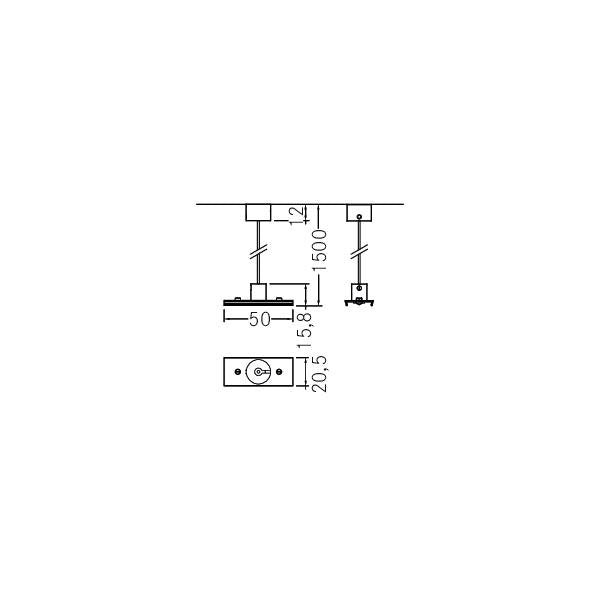 Brumberg Leuchten - Mechanisches Zubehör/Ersatzteile für Leuchten Seilabhängung 1500 mm 53022260