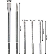 Bosch - Werkzeugset PRO SDS plus-4C Meißel- 2607017515 und Bohrersatz 5-tlg