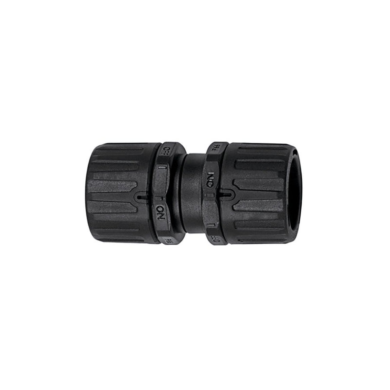 HellermannTyton - Verbinder für Wellschläuche HG-HG Schlauchverbinder HG21-HG21-PA66-BK-10 Kunststoff IP66 − 10 Stück