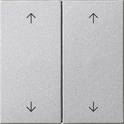 Gira - Abdeckung/Bedienelement für Installationsschalterprogramme Wippe 2-fach 538726 Alu