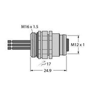 Turck - Zubehör/Ersatzteile für Steuerungen Flanschkupplung EC-FKDW4.54-0.5/16