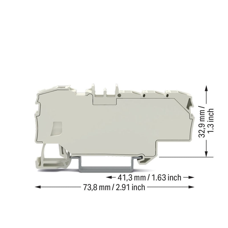 WAGO - Durchgangs-Reihenklemme Verteilerklemme 2006-8039 1x6mm²/6x1,5mm²,lgr − 12 Stück