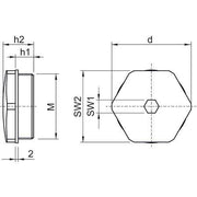Stahl - Verschlussschraube Verschlussstopfen M25x1,5 8290/3-M25 #143524  − 1 Stück