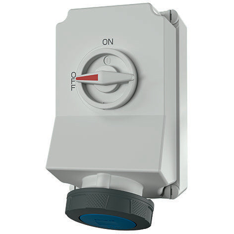 Mennekes - CEE-Steckdose abschaltbar, abgesichert (IEC 60309) Wanddose DUO 5109A 63A,4p,9h,230V,IP67