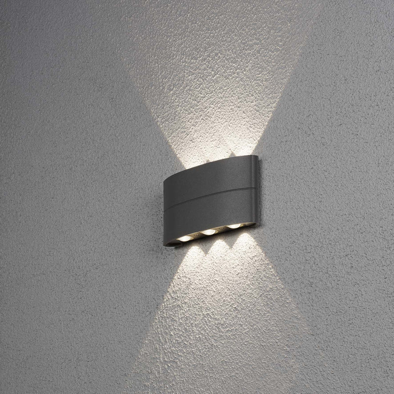 Gnosjö Konstsmide AL - Decken-/Wandleuchte LED-Wandleuchte 7853-370 anthrazit, alu