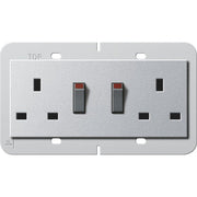 Gira - Steckdose Doppelsteckdose 13A 278326 abschaltbar alu