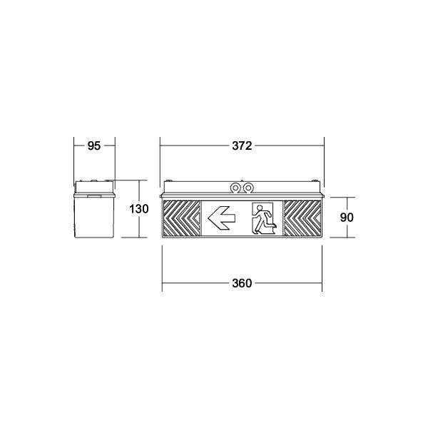 Brumberg Leuchten - Sicherheitsleuchte LED-Rettungszeichenleuchte 79031004 mit Piktogramm, 3/8h