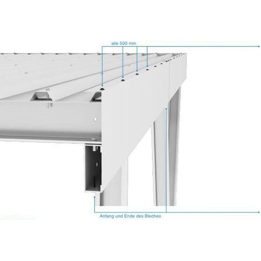 Niedax PV - Photovoltaik-Montagesystem Carport PV-CP-VB-S Verblendung f.Single