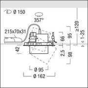 Zumtobel Group - Downlight/Strahler/Flutlicht LED - Einbaustrahler V2 - R M2500 #60716778 927 - 65