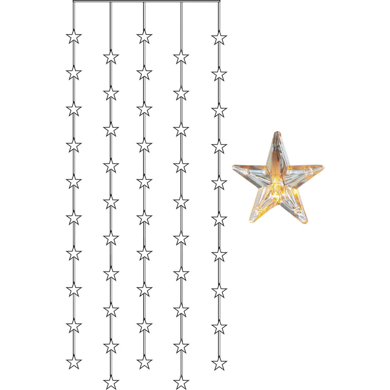 Star Trading - Festbeleuchtung LED-Lichtervorhang 2006-75-2 50tlg, 90x200cm