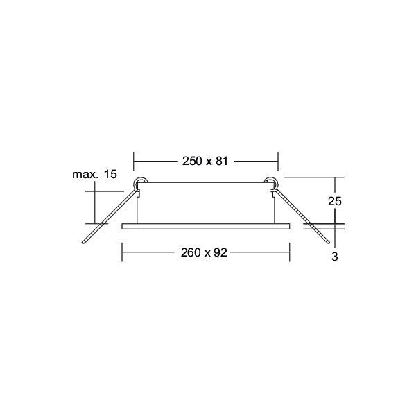Brumberg Leuchten - Downlight/Strahler/Flutlicht Einbaumodul rechteckig 45027560 3-fach