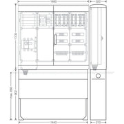 Hensel - Verteilerschrank für Energieversorgung Ladeverteiler Mi EV 22kW 8111 f.8 Ladep. a 22kW