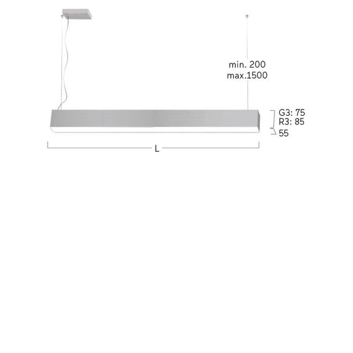 Lightnet - Pendelleuchte LED-Pendelleuchte LG3OEE-840M-L2055-Y 4000K, silber