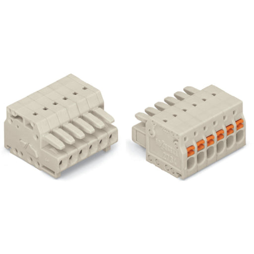 WAGO - Kabelsteckverbinder für Leiterplattensteckverbinder Federleiste 2734-110 10p 3,5mm lichtgrau − 50 Stück