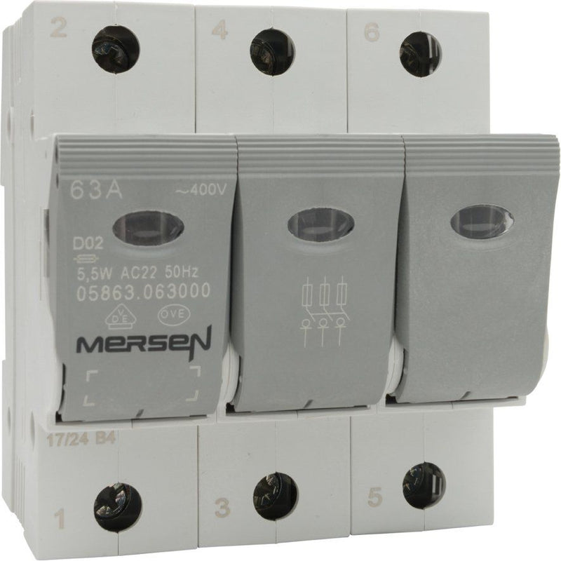 Mersen - D0-Sicherungslasttrennschalter Lasttrennschalter NEOZED 05863.063000 D02 63A/230/400V 3-p