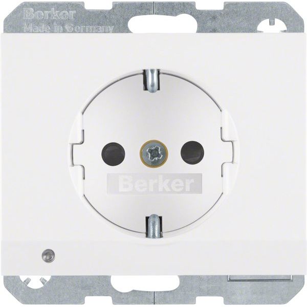 Berker - Steckdose SCHUKO-Steckdose pows/gl 41097009 LED-Orientierg-licht