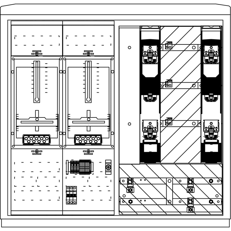 Elsta Mosdorfer - Zähler-Komplettschrank Wandlerschrank Freiluft WS822.W1.N1101 WS A850-2 W1 250A