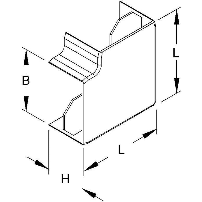 HKL - Flachwinkel für Leitungführungskanal Flachwinkel br W4040.5 Kanal-System HKL − 5 Stück
