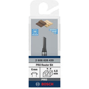 Bosch - Fräser PRO Nutfräser, 2608628439 einschneidig 4,8 x L