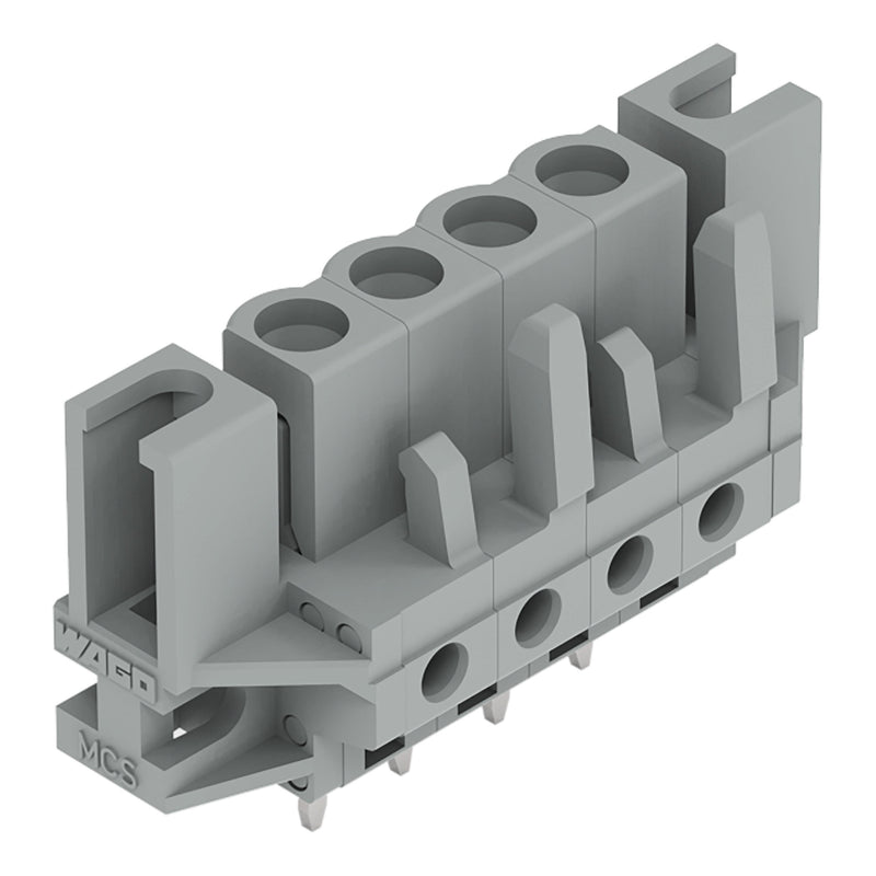 WAGO - Leiterplattensteckverbinder THT-Federleiste gerade 232-134/047-000 Rastermaß 5mm,grau − 50 Stück