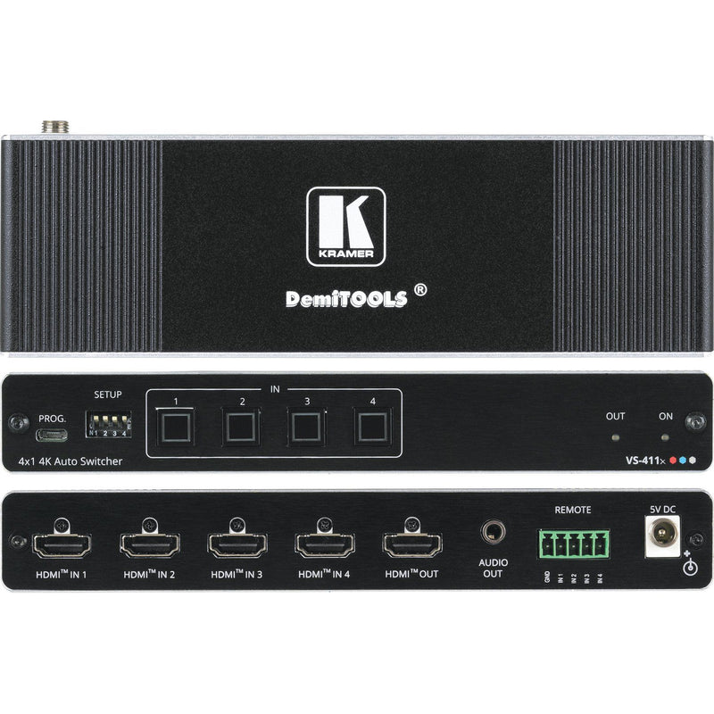 Kramer - Audio/Video-Funksystem 4K HDMI Auto-Switcher VS-411X 4x1