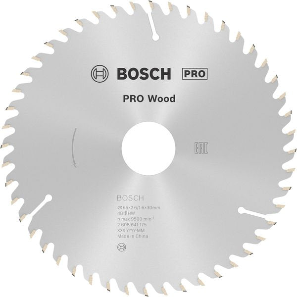Bosch - Kreissägeblatt PRO Wood Kreissägeblatt, 2608641175 165 x 2,6 x 30 mm