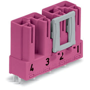 WAGO - Leiterplattensteckverbinder Stecker für Leiterplatten 770-894 4-polig,pink − 50 Stück