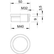 OBO Bettermann - Erweiterungs-/Reduzierring Ms-Reduktion 167 R MS M40-32 M40-M32 vernickelt − 25 Stück