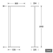 LTS Licht&Leuchten - Stehleuchte LED-Stehleuchte PIANOS0800530SENS si 3000K Sensor silber