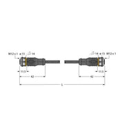 Turck - Konfektioniertes Sensor-Aktor-Kabel Aktuator- u. Sensorleitung RKC4.4T-6RKC4.4T/TXL PUR